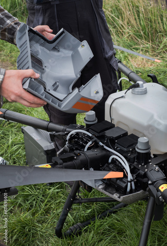 maintenance of a new agricultural drone, household, smart agro
