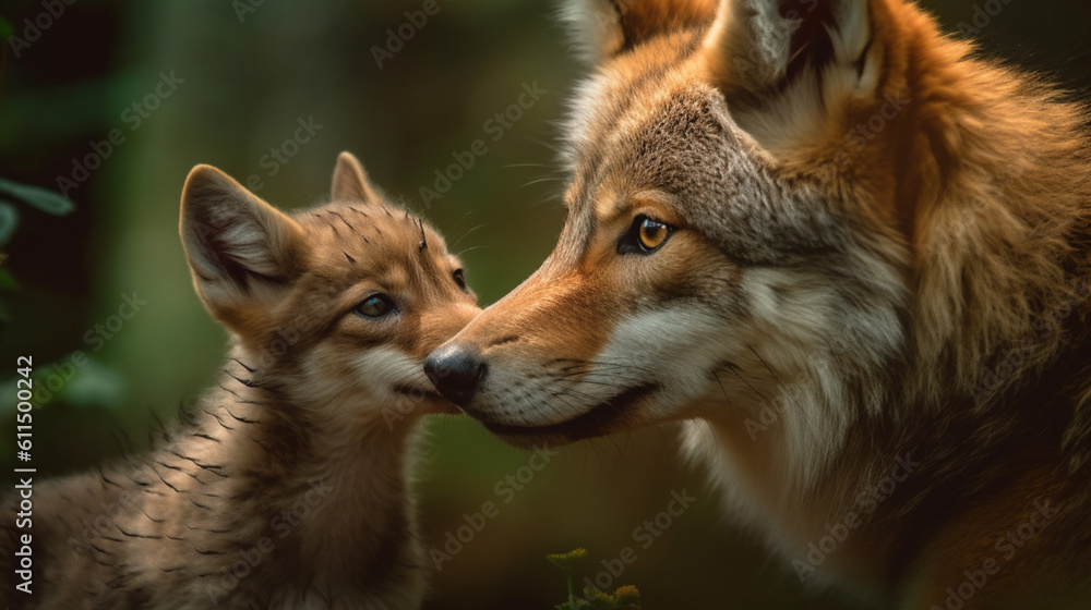 Fototapeta premium red wolf 