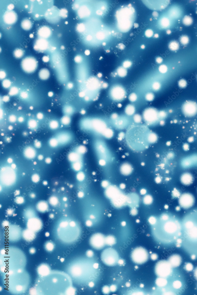 light balls on a blue background generative AI