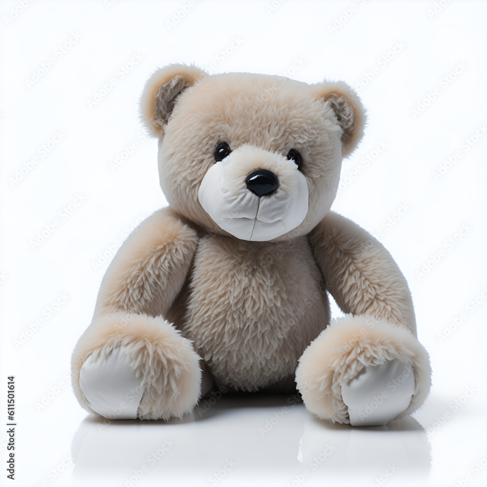 Fototapeta premium Toy Stuffed Tan Bear Generative AI
