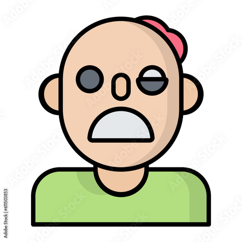 Wallpaper Mural Zombie Line Color Icon Torontodigital.ca