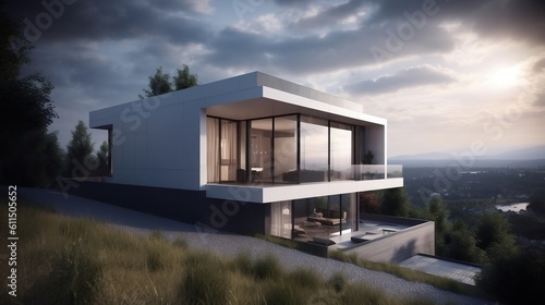 Real estate house model 3d rendering, real estate investment Generative AI