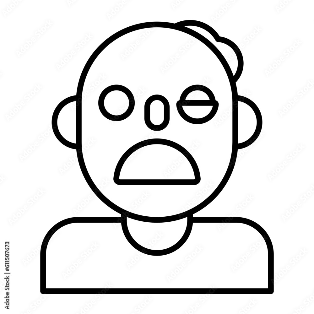 Zombie Thin Line Icon Zombie Thin Line Icon
