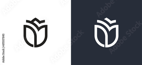 Rose Flower Floral Logo Concept symbol icon sign Element Design. Cosmetics, Jewellery, Jewelry, Health Care, Beauty salon, Boutique, Spa, Tulip Logotype. Vector illustration template