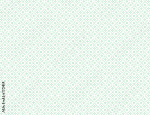 Abstract vector pattern for background. Geometric monoline green oranment with lines and squares.