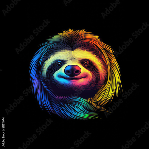 Colorful Logo- Sloth