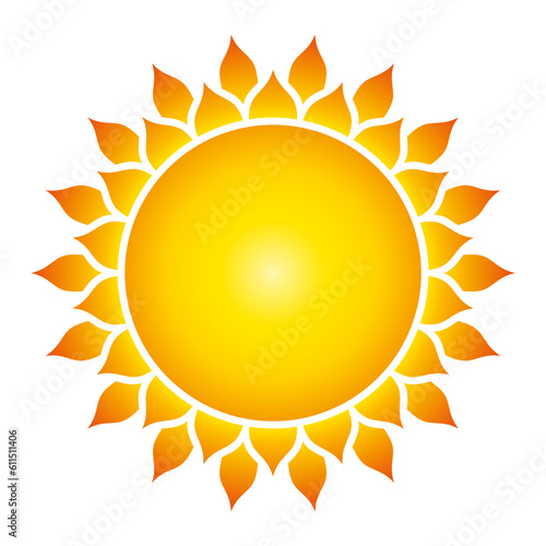 Sun symbol and solar disk with thirty-six flames. Bright, colorful and golden sunflower-like pattern. Sacred Geometry, modeled on a crop circle pattern found near Potterne in Wiltshire. Illustration.