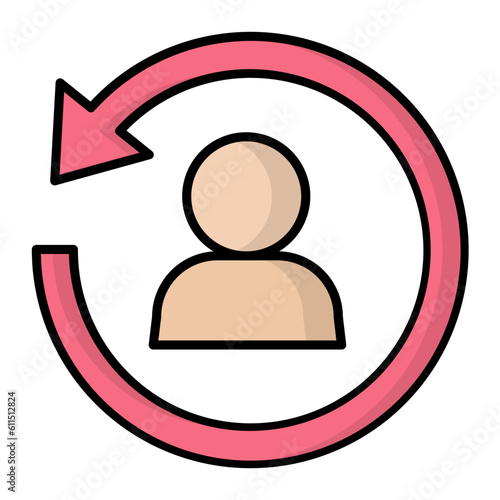 Return On Influencer Line Color Icon