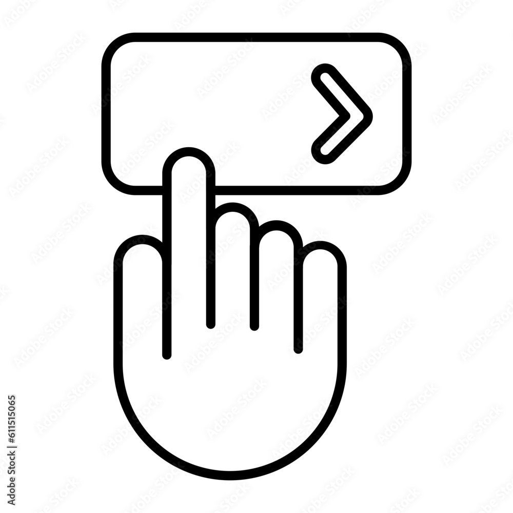 Call To Action Thin Line Icon Call To Action Thin Line Icon