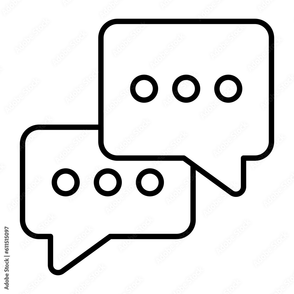 Chatting Thin Line Icon Chatting Thin Line Icon