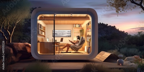Tiny house with amazing des...