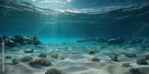 underwater ocean landscape  generative ai