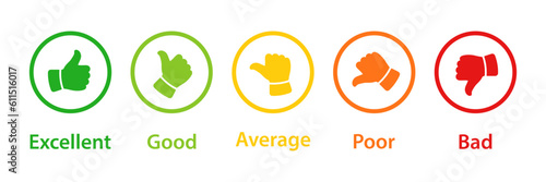 Rating thumb icon set
