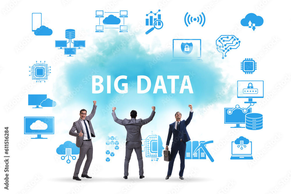 Big data concept with business people Big data concept with business people