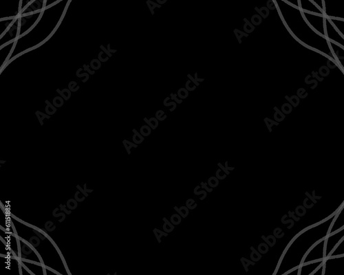 black background with grey corner border, blank space presentation page, graphic design background, powerpoint template, portfolio layout, corporate backdrop