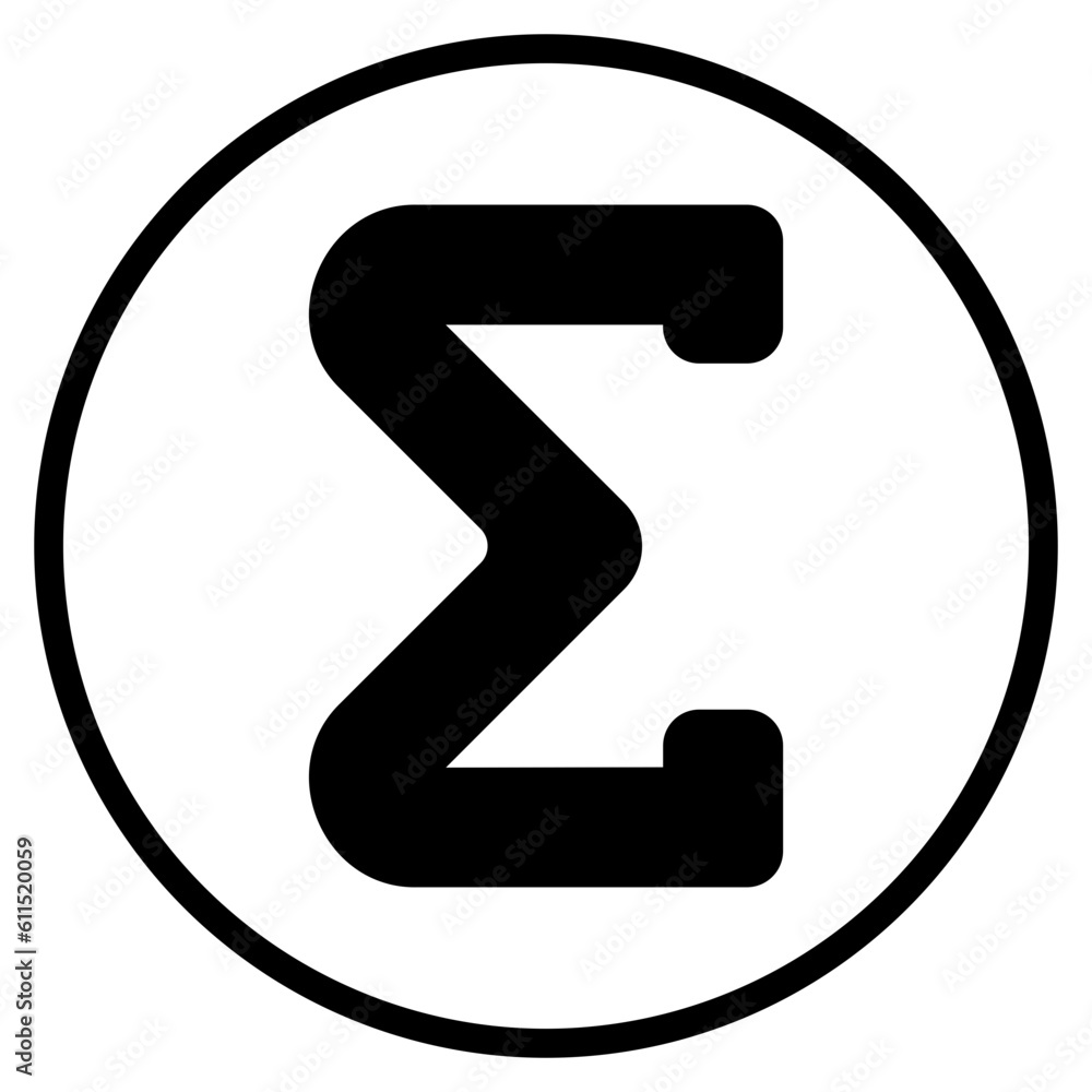 sum glyph icon sum glyph icon
