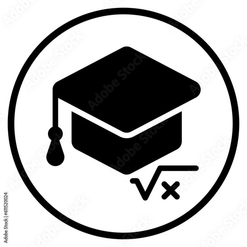 mortarboard glyph icon