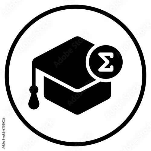 mortarboard glyph icon