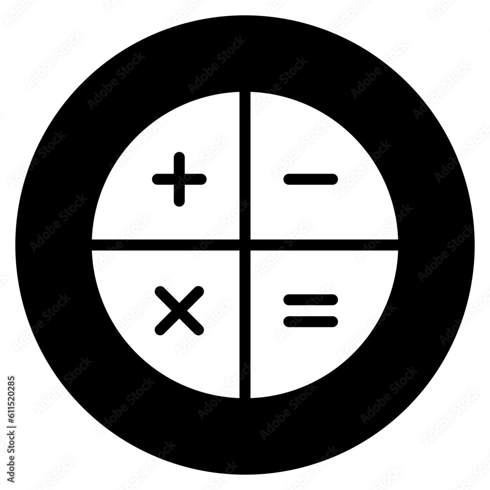 Fototapeta premium calculator glyph icon