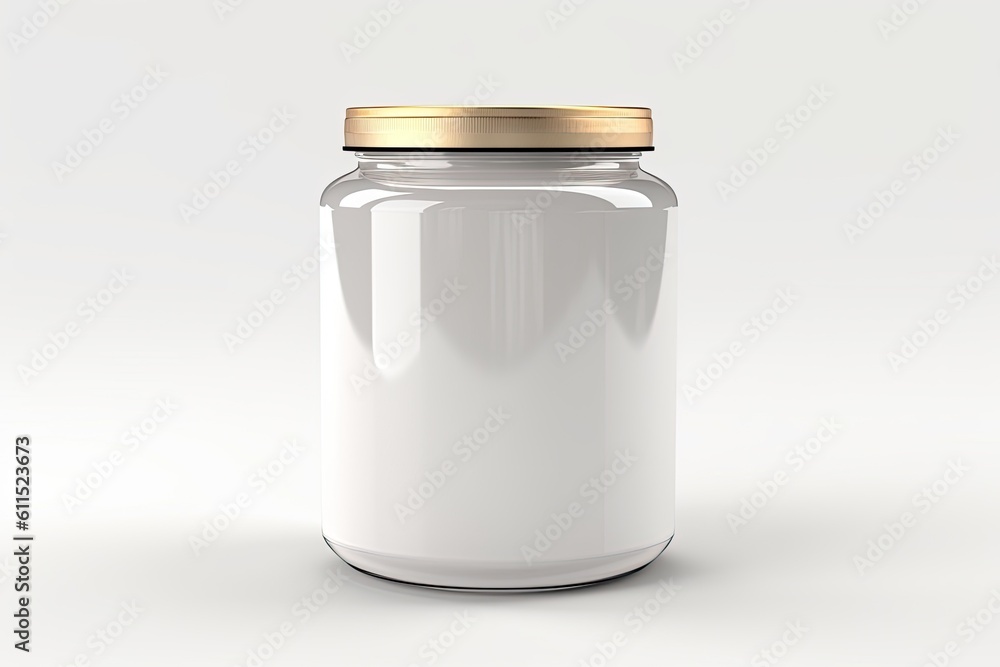 Blank paint container on a white background Generative AI Blank paint container on a white background Generative AI