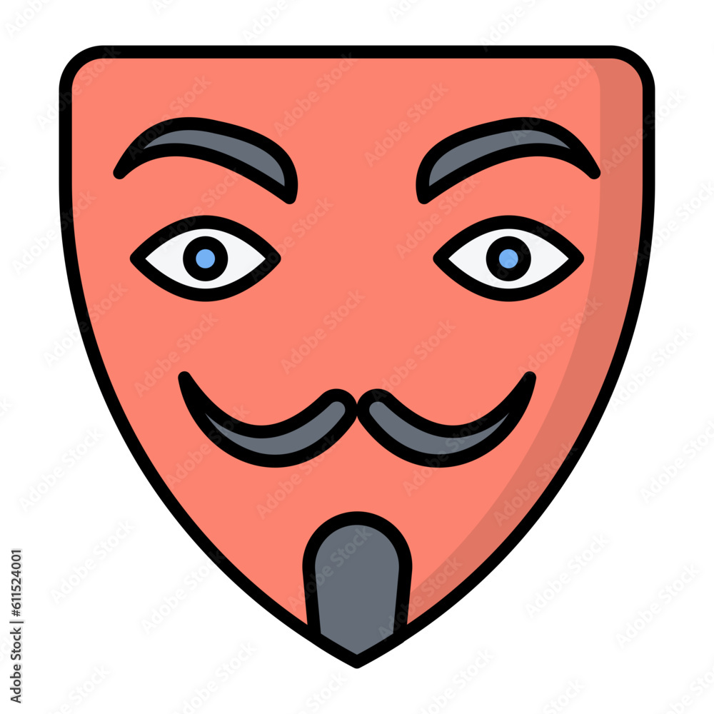 Obraz premium Hacker Line Color Icon