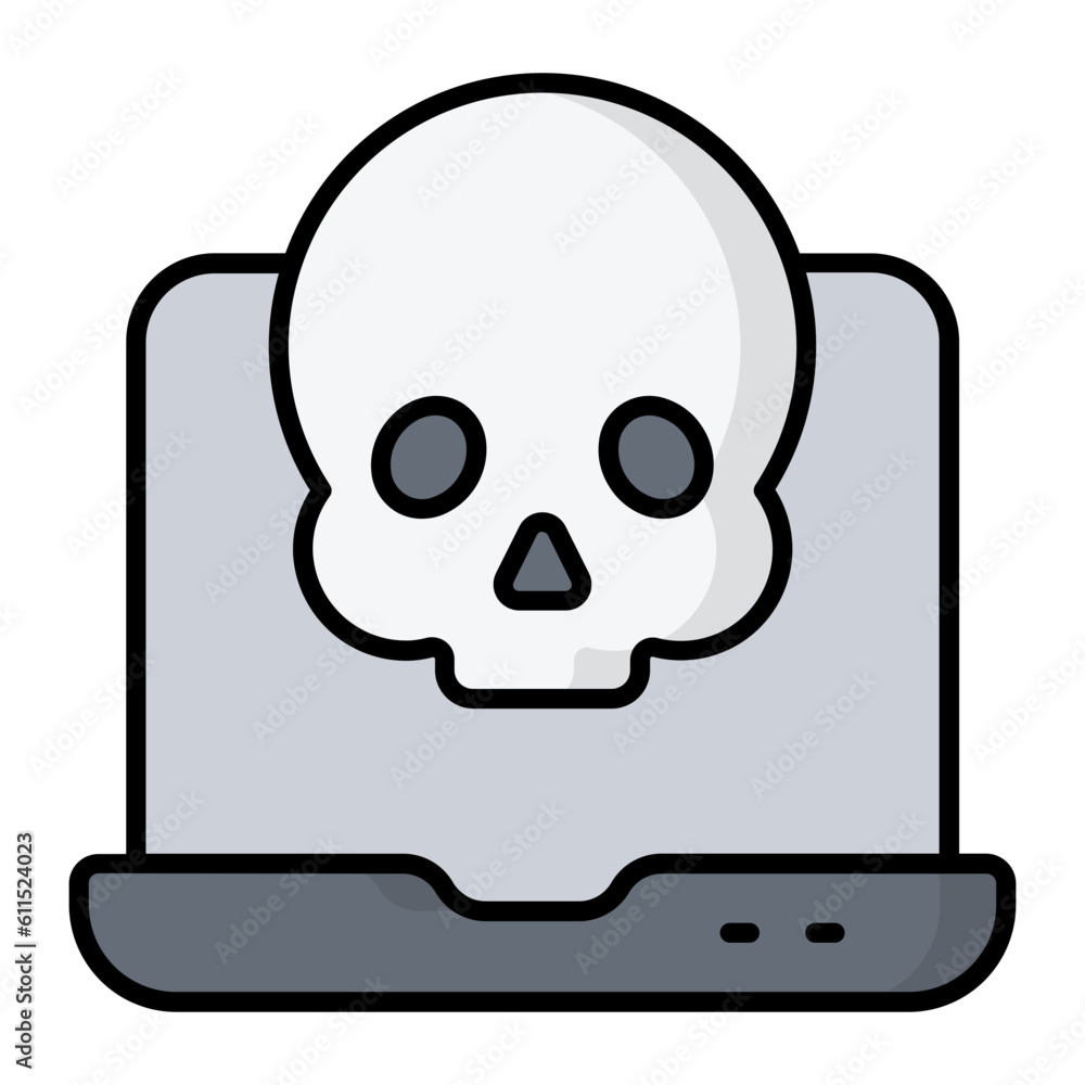 Internet Hacking Line Color Icon Internet Hacking Line Color Icon