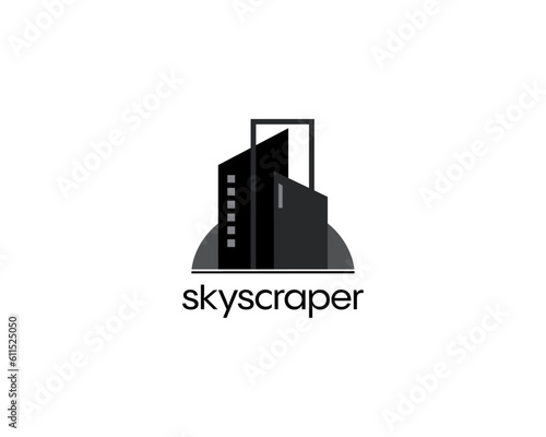 Modern real estate logo design concept. Design for residence  apartment  architecture  construction  building and cityscape.