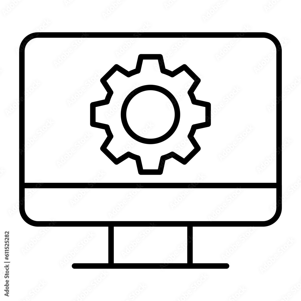 Operating System Thin Line Icon Operating System Thin Line Icon