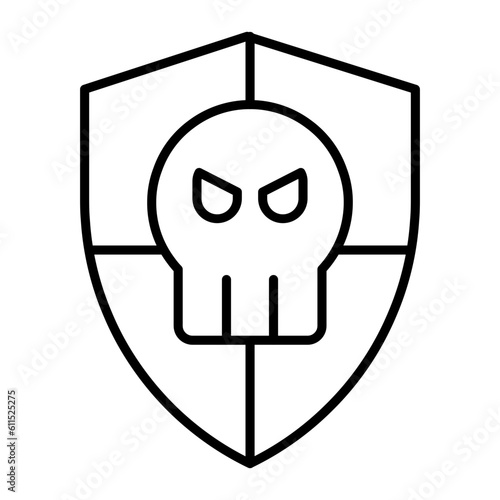 Malware Protection Thin Line Icon