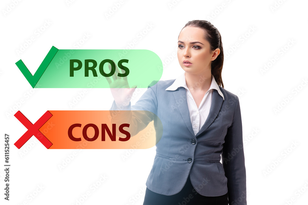Concept of choosing pros and cons Concept of choosing pros and cons