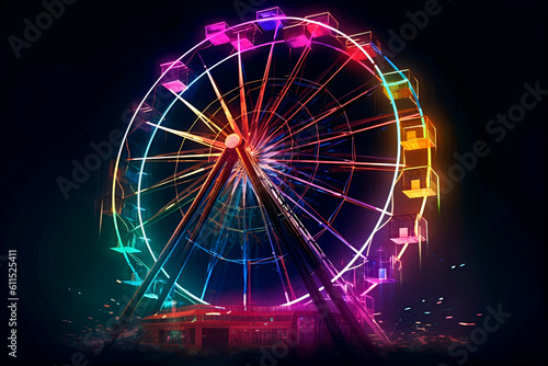 The ferris wheel contains many scientific and technological elements.