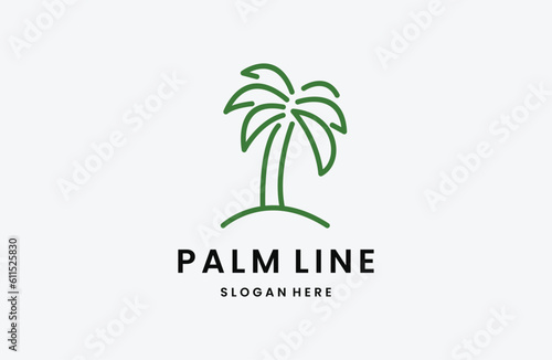 palm tree logo vector  coconut tree icon design illustration Vector