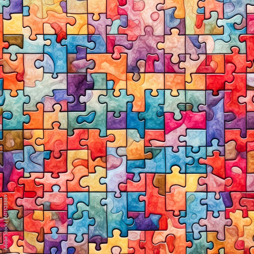 color puzzle pattern