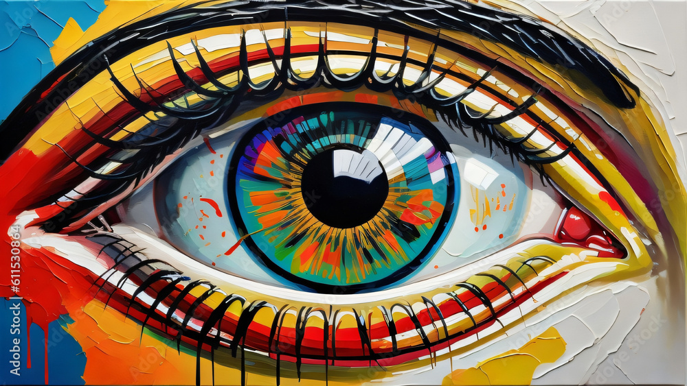Abstract eyes Painting pallet for decoration and background 