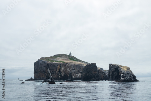 Принти на полотні Anacapa Island Light Station and foghorn at Channel Islands National Park, Calif