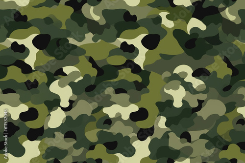 Grey camouflage pattern background, seamless repeating pattern; developed with generative ai