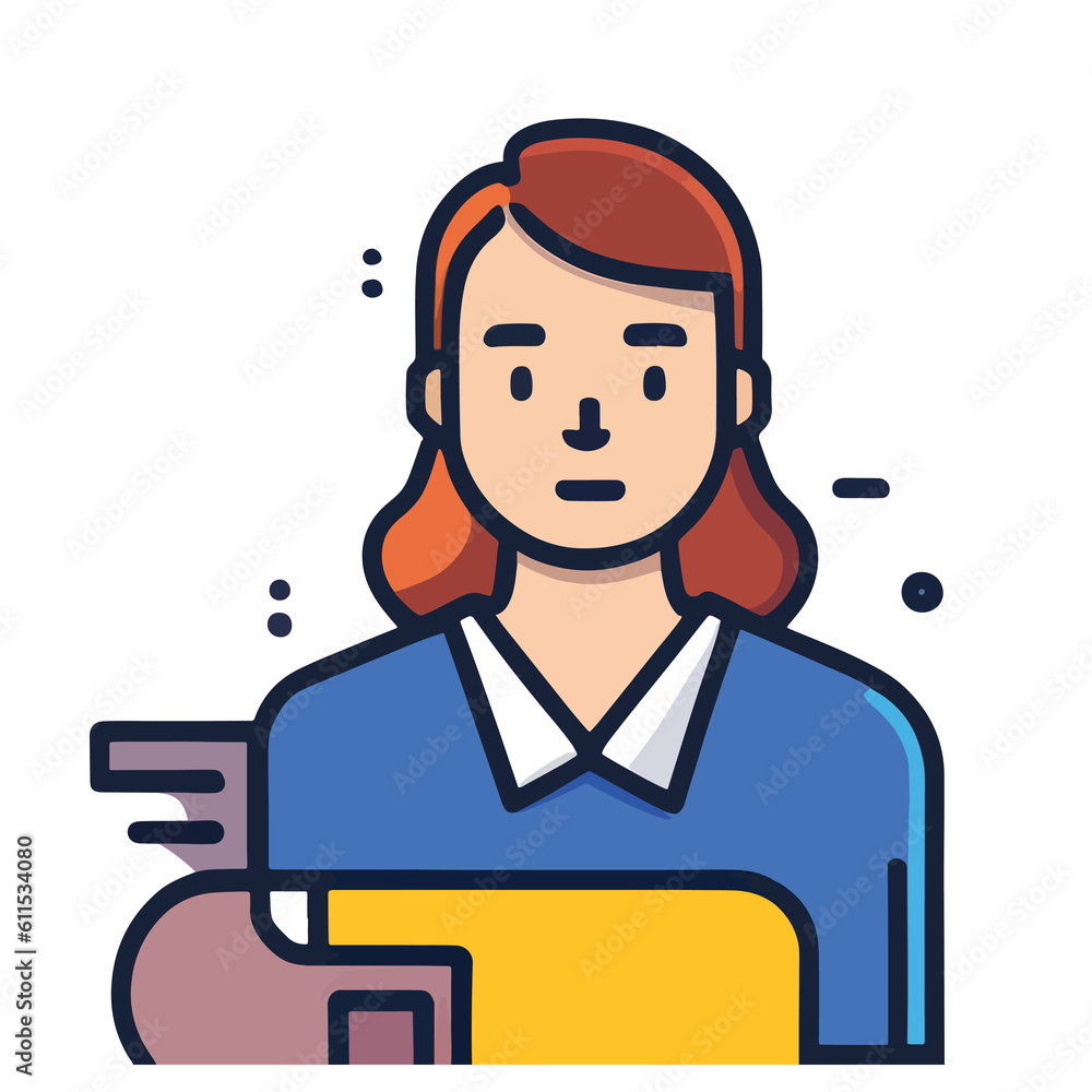 Isolated man and woman cartoon design, flat icon head avatar, Positive face businesswoman upper body icon vector illustration, person Illustration Isolated, Modern Line Icon, Cute Young Character Isolated man and woman cartoon design, flat icon head avatar, Positive face businesswoman upper body icon vector illustration, person Illustration Isolated, Modern Line Icon, Cute Young Character