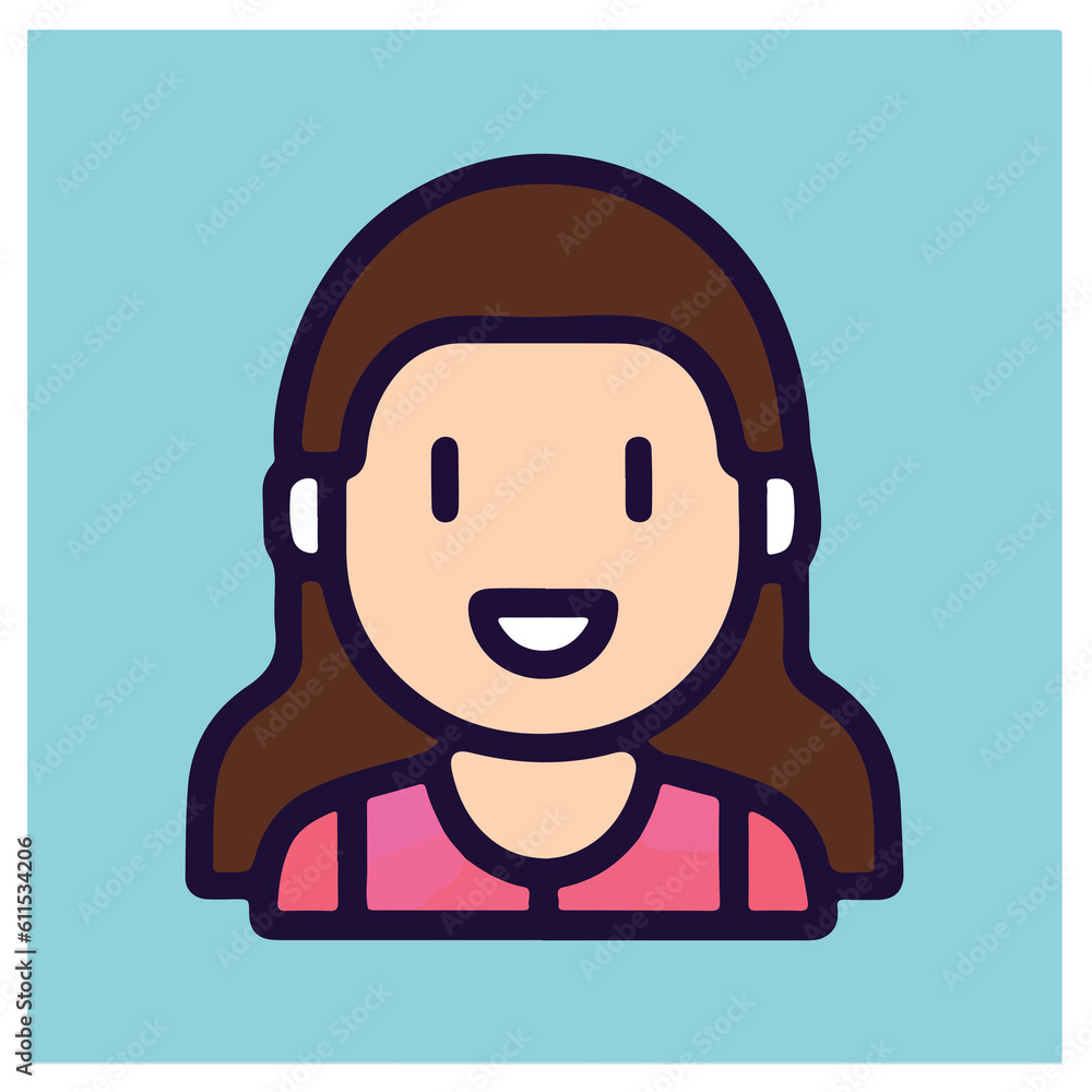 Isolated man and woman cartoon design, flat icon head avatar, Positive face businesswoman upper body icon vector illustration, person Illustration Isolated, Modern Line Icon, Cute Young Character Isolated man and woman cartoon design, flat icon head avatar, Positive face businesswoman upper body icon vector illustration, person Illustration Isolated, Modern Line Icon, Cute Young Character