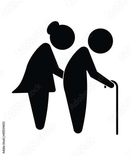 old couple icon, vector best flat icon.