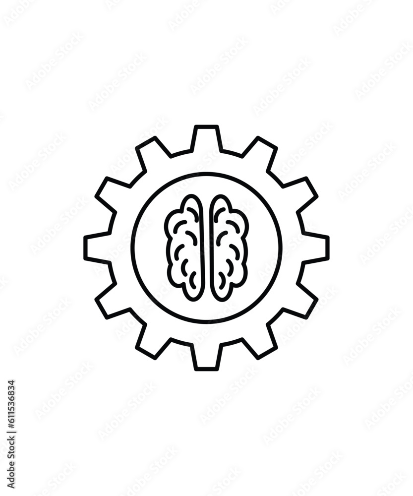 artificial intelligence icon, vector best line icon. artificial intelligence icon, vector best line icon.