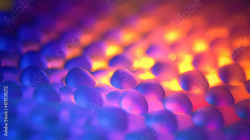 Blurred colorful neon background with abstract shadows and light