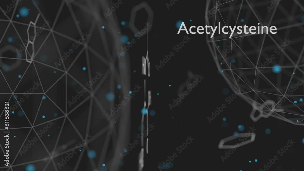 Acetylcysteine NAC mucolytic drug molecule. Also used to treat
