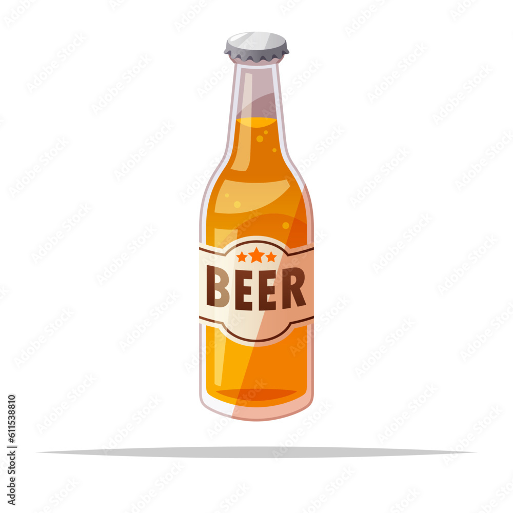 Bottle of beer vector isolated illustration Bottle of beer vector isolated illustration