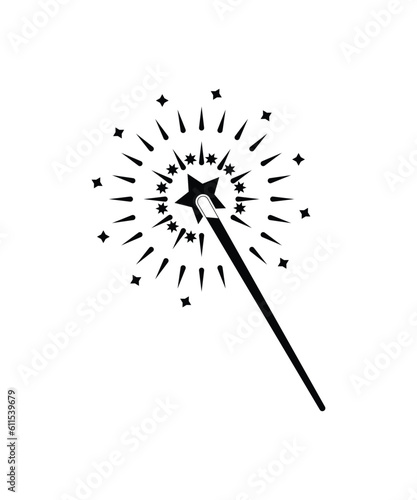 magic wand icon, vector best flat icon.