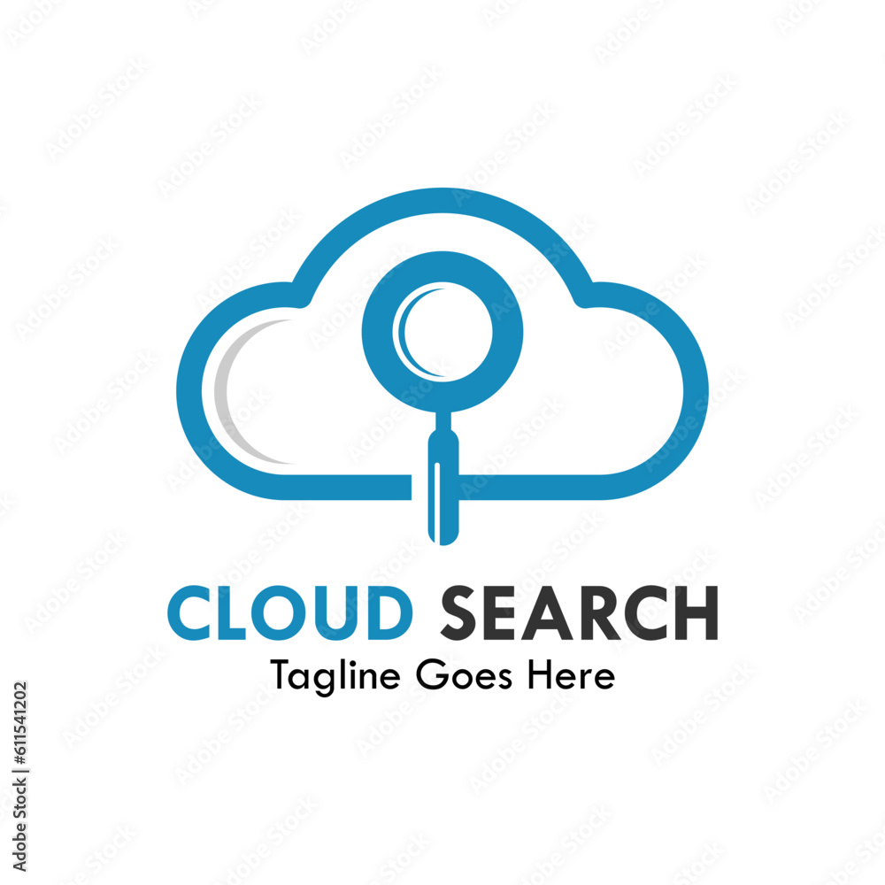 Cloud search design logo template illustration Cloud search design logo template illustration