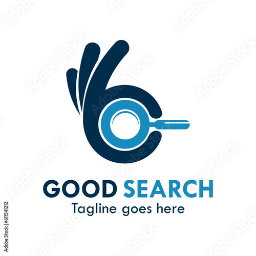 Good search design logo template illustration