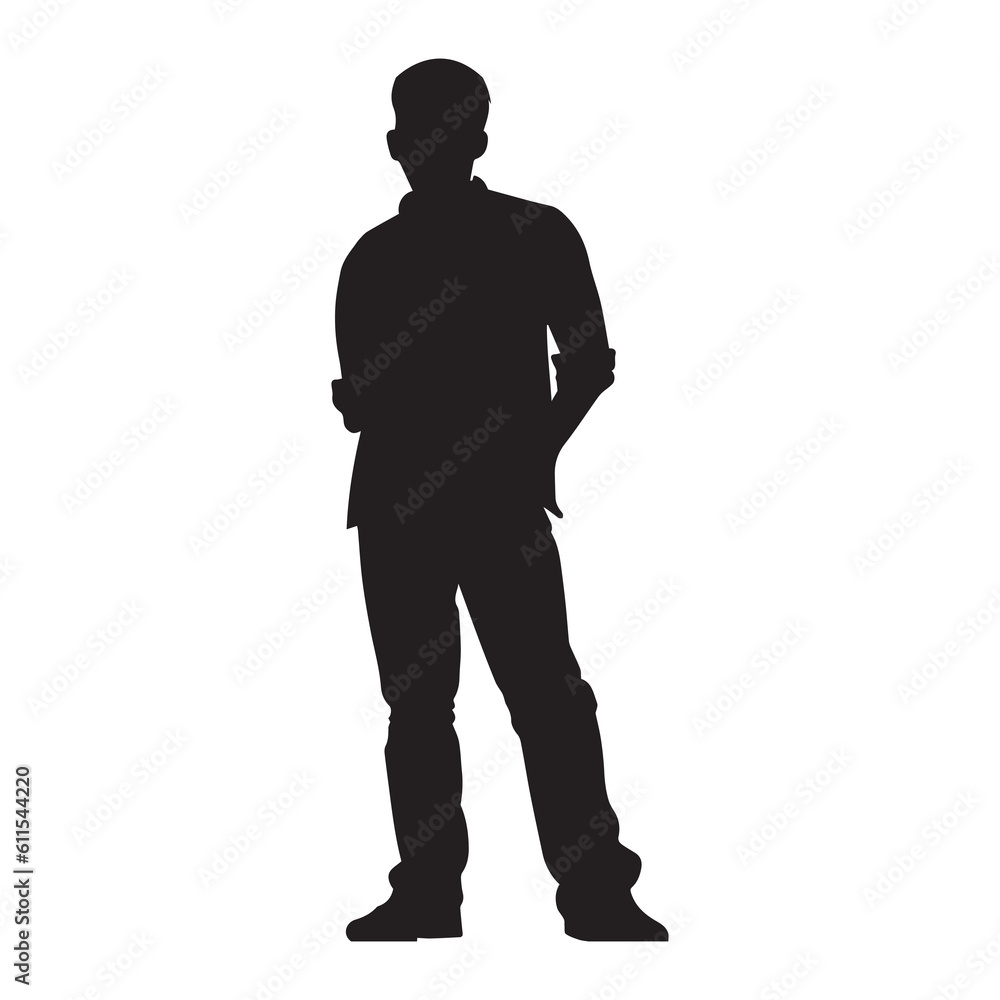 People Standing Pose Vector silhouette People Standing Pose Vector silhouette
