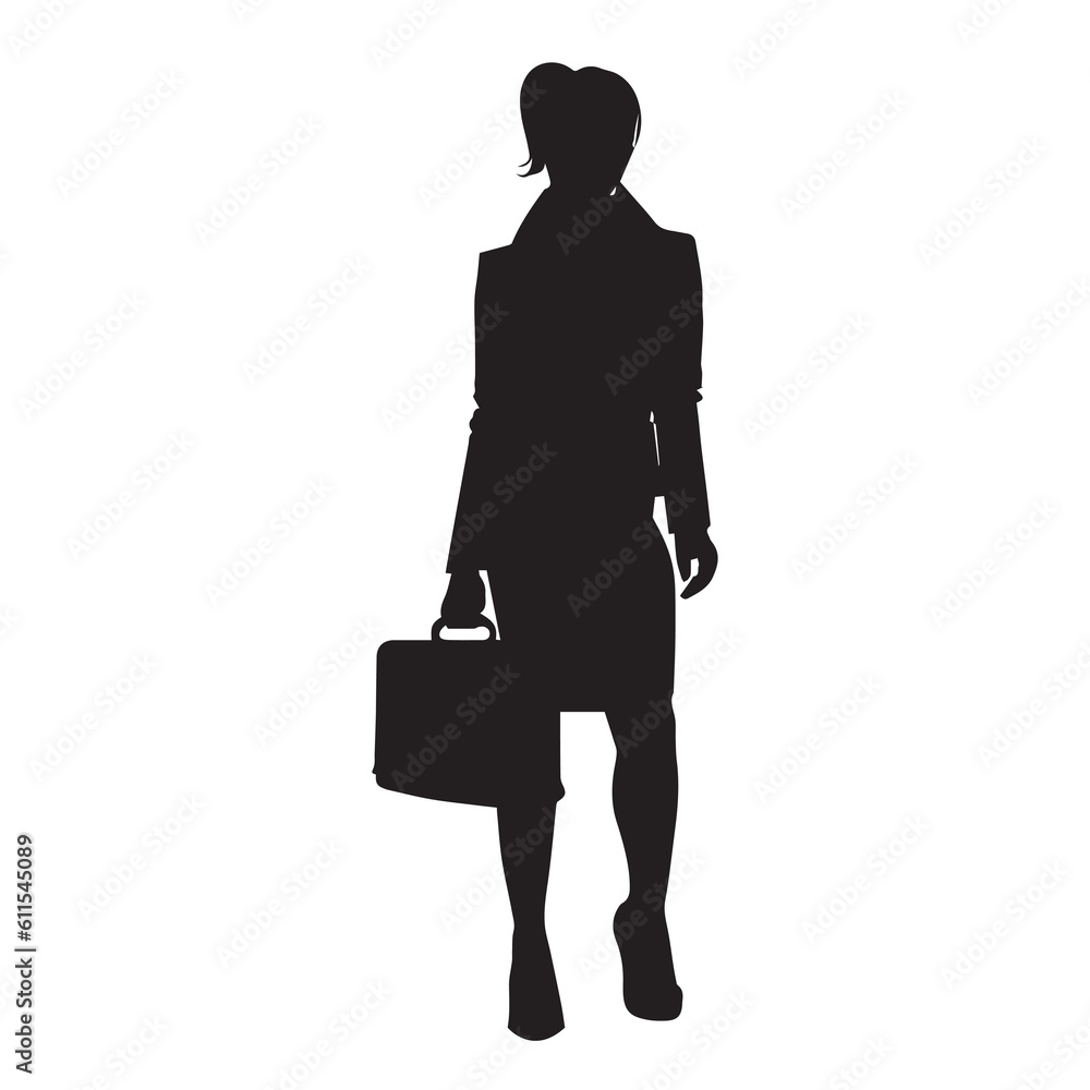 Business women vector silhouette illustration