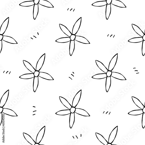 flowers garden nature pattern doodle hand drawn