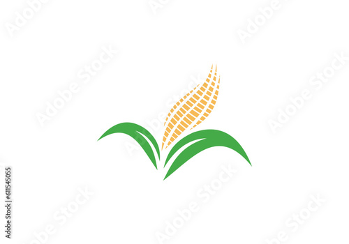 Corn farming logo design vector illustration. Abstract Agriculture Logo Template.